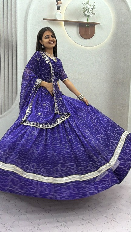 TAPI CREATION D.NO 348 WHOLESALE READYMADE GEORGETTE BANDHANI PRINT FESTIVE SPECIAL LEHENGA CHOLI FOR EXPORT