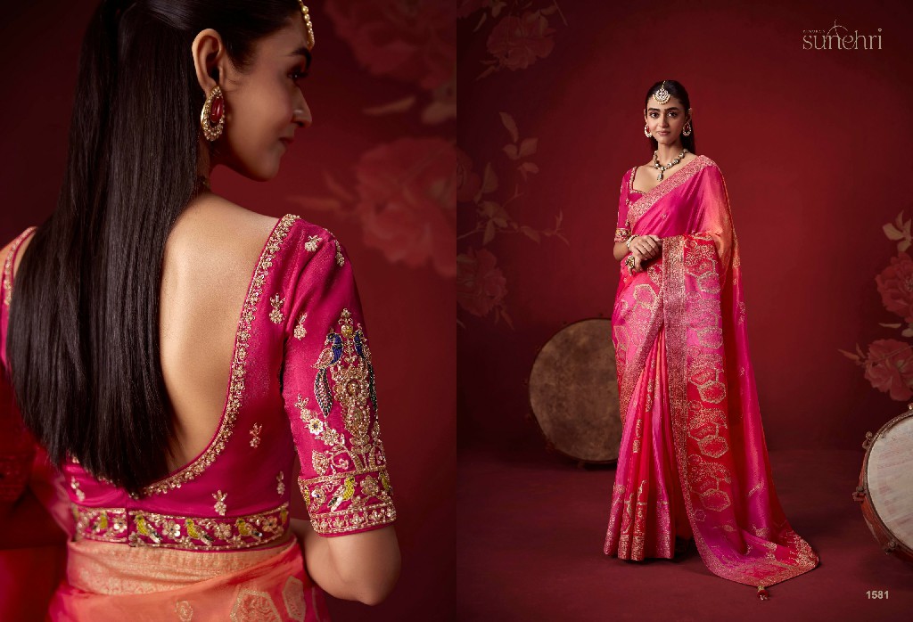 KIMORA SUNEHRI THE ROYAL EDIT WHOLESALE DOLA CRAPE SOFT SILK PARTY WEAR INDIAN SAREES FOR WOMEN ONLINE