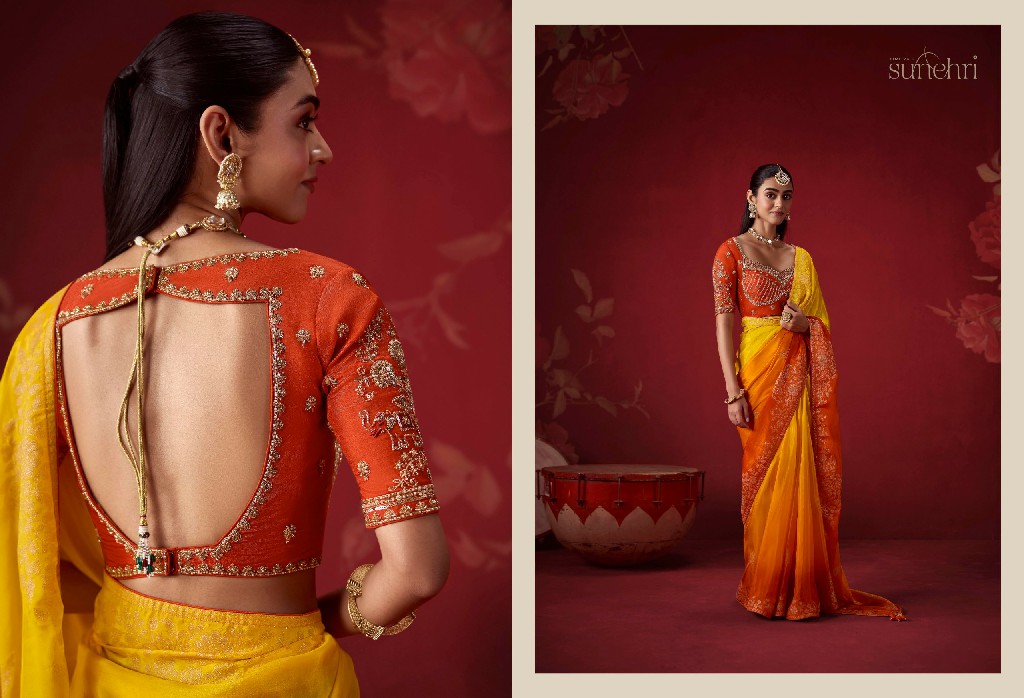 KIMORA SUNEHRI THE ROYAL EDIT WHOLESALE DOLA CRAPE SOFT SILK PARTY WEAR INDIAN SAREES FOR WOMEN ONLINE