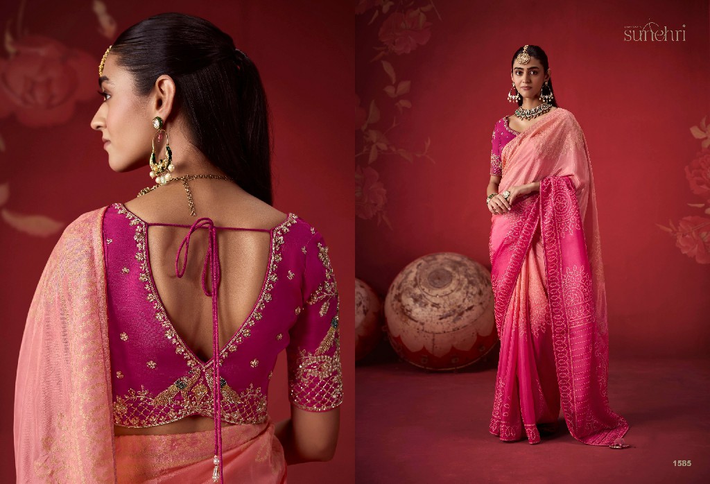 KIMORA SUNEHRI THE ROYAL EDIT WHOLESALE DOLA CRAPE SOFT SILK PARTY WEAR INDIAN SAREES FOR WOMEN ONLINE
