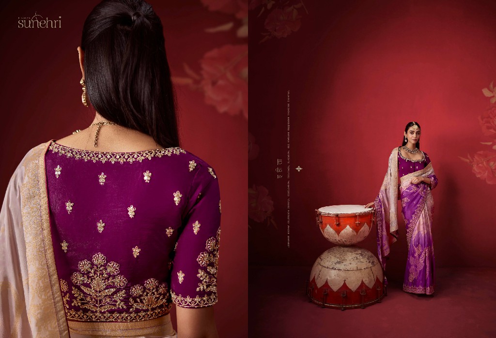KIMORA SUNEHRI THE ROYAL EDIT WHOLESALE DOLA CRAPE SOFT SILK PARTY WEAR INDIAN SAREES FOR WOMEN ONLINE