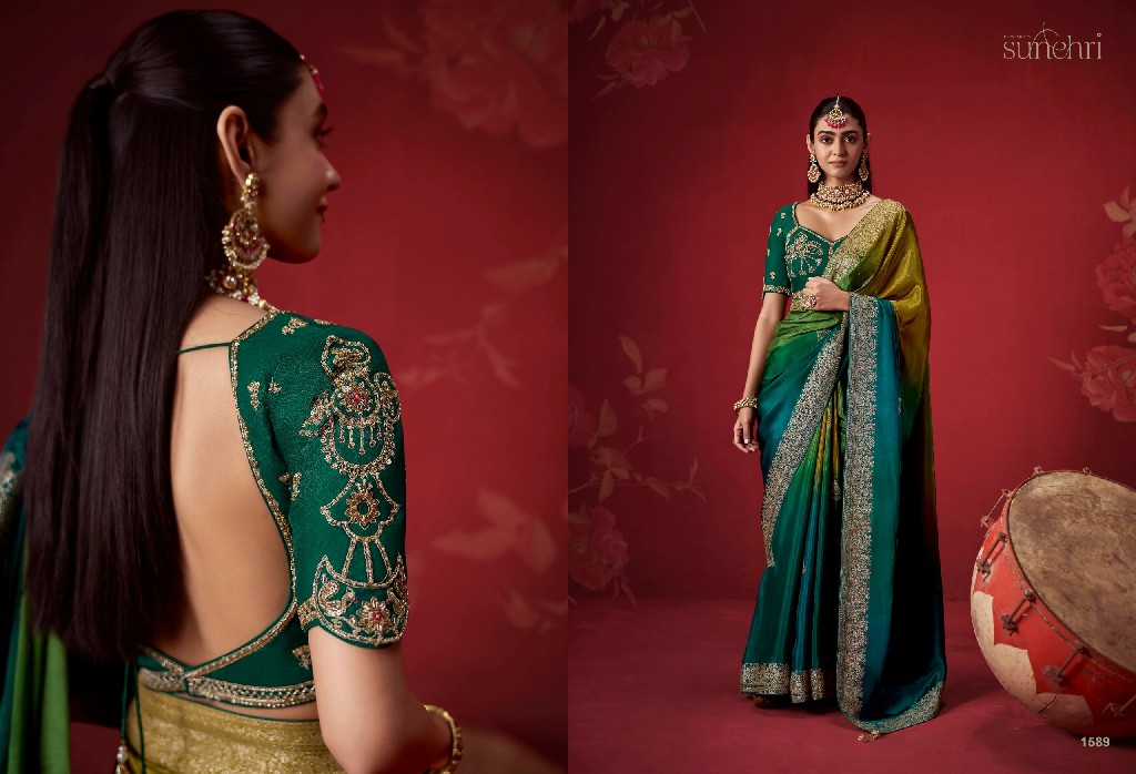 KIMORA SUNEHRI THE ROYAL EDIT WHOLESALE DOLA CRAPE SOFT SILK PARTY WEAR INDIAN SAREES FOR WOMEN ONLINE