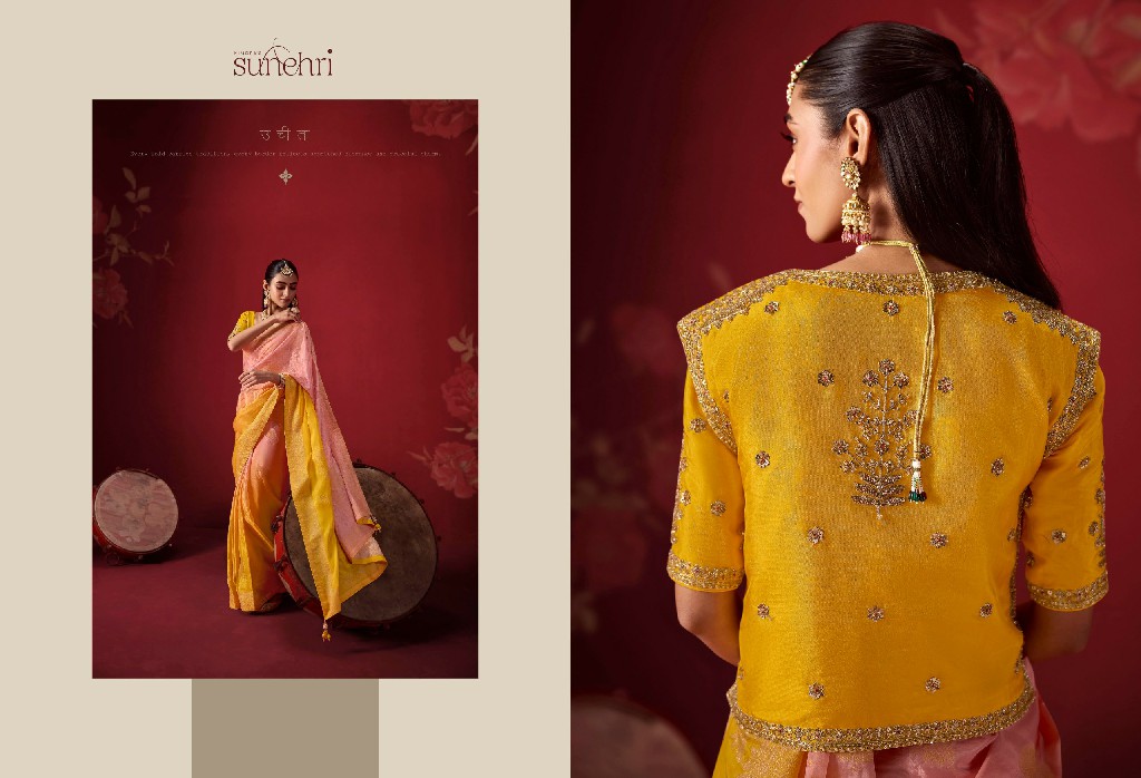 KIMORA SUNEHRI THE ROYAL EDIT WHOLESALE DOLA CRAPE SOFT SILK PARTY WEAR INDIAN SAREES FOR WOMEN ONLINE