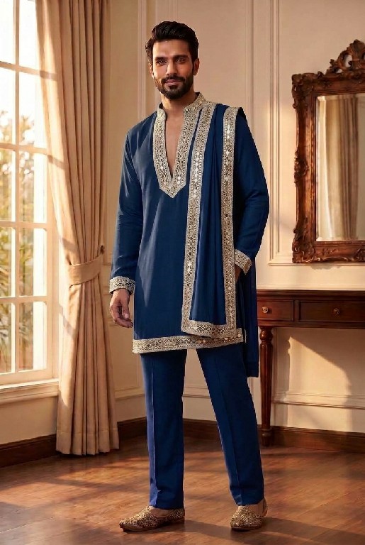 OUTLUK WEDDING COLLECTION VOL 52 WHOLESALE READYMADE HEAVY LACHAKA NAVRATRI SPECIAL ORIGINAL MIRROR WORK KURTA SET FOR MEN ONLINE