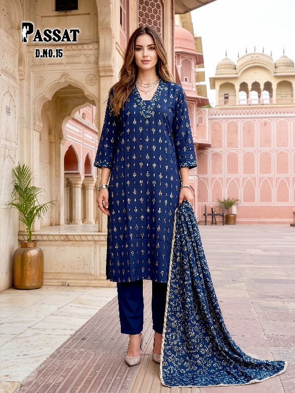 TEXTILEDEAL PASSAT VOL 1 WHOLESALE READYMADE ROMAN FOIL PRINT BIG SIZE BEST DESIGN 3 PCS SUITS EXPORTER