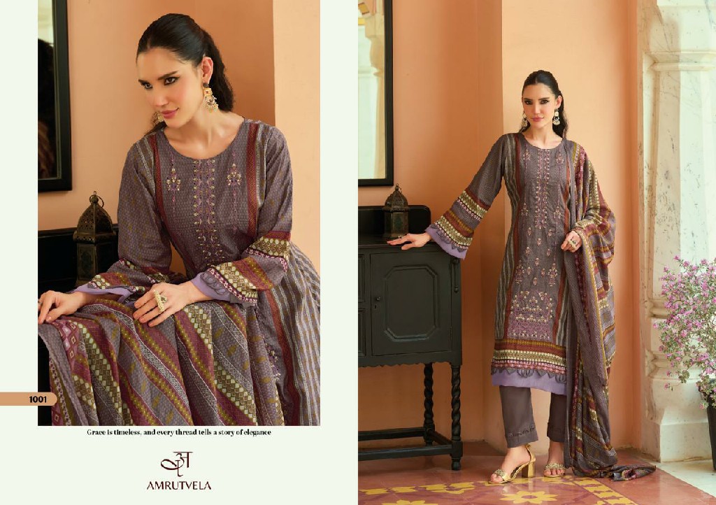 AMRUTVELA ABU SAEED WHOLESALE MAL COTTON FULL HEAVY WORK UNSTITCH SALWAR SUITS SUPPLIER