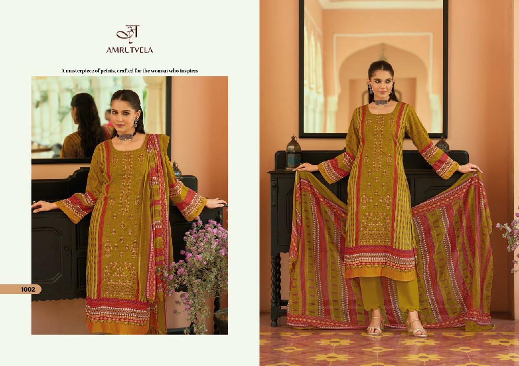 AMRUTVELA ABU SAEED WHOLESALE MAL COTTON FULL HEAVY WORK UNSTITCH SALWAR SUITS SUPPLIER