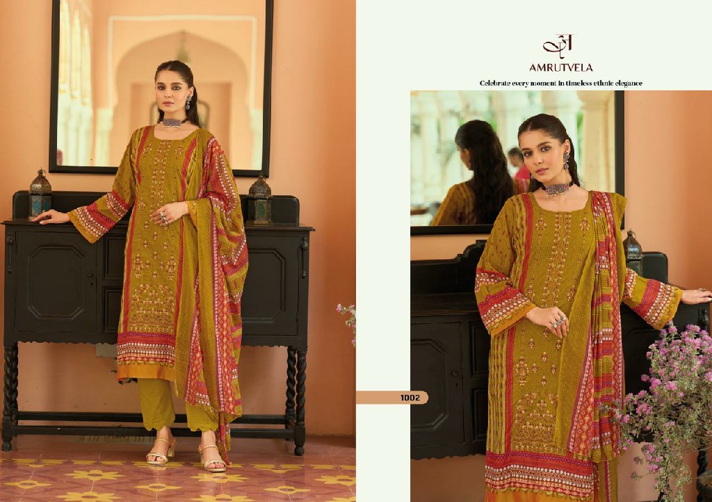 AMRUTVELA ABU SAEED WHOLESALE MAL COTTON FULL HEAVY WORK UNSTITCH SALWAR SUITS SUPPLIER