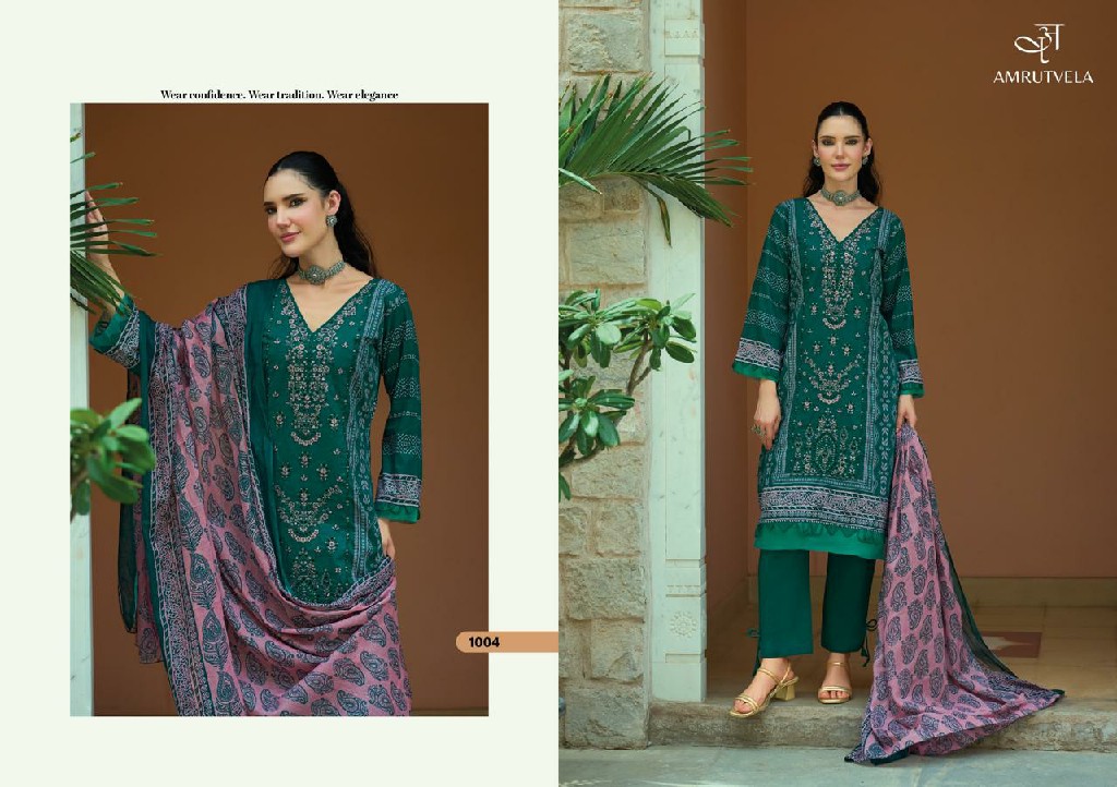 AMRUTVELA ABU SAEED WHOLESALE MAL COTTON FULL HEAVY WORK UNSTITCH SALWAR SUITS SUPPLIER