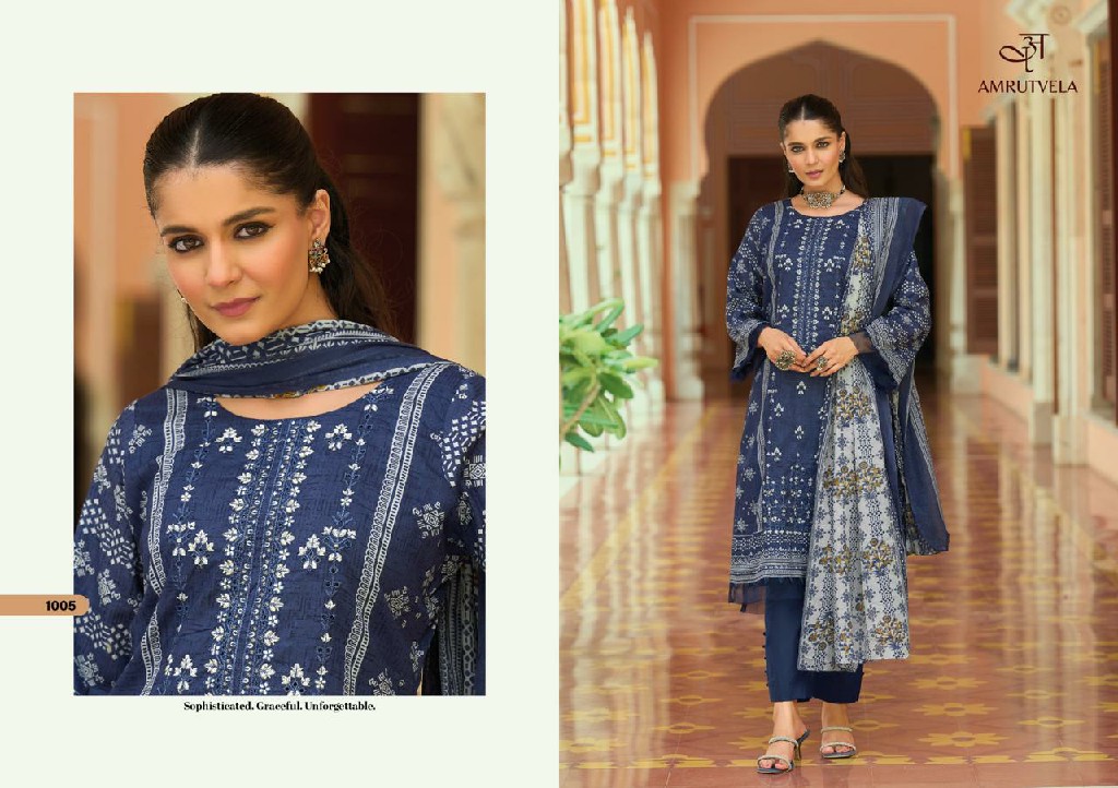 AMRUTVELA ABU SAEED WHOLESALE MAL COTTON FULL HEAVY WORK UNSTITCH SALWAR SUITS SUPPLIER