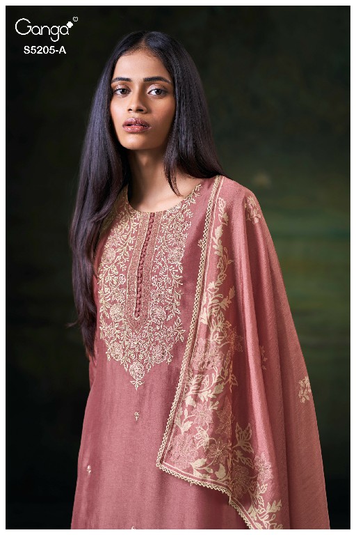GANGA CELSA S5205 WHOLESALE PURE BEMBERG RUSSIAN SILK SOLID COLOR UNSTITCH SALWAR SUITS ONLINE