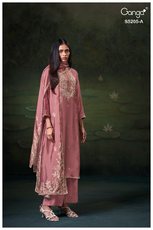 GANGA CELSA S5205 WHOLESALE PURE BEMBERG RUSSIAN SILK SOLID COLOR UNSTITCH SALWAR SUITS ONLINE