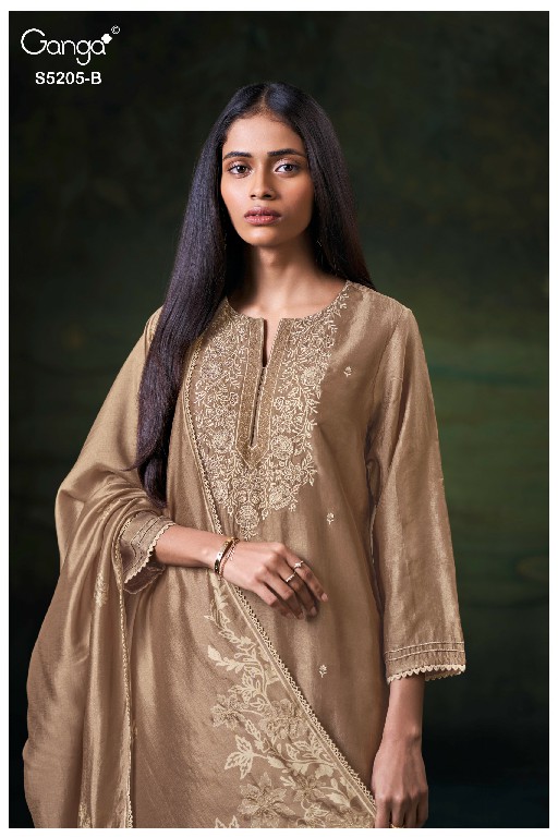 GANGA CELSA S5205 WHOLESALE PURE BEMBERG RUSSIAN SILK SOLID COLOR UNSTITCH SALWAR SUITS ONLINE