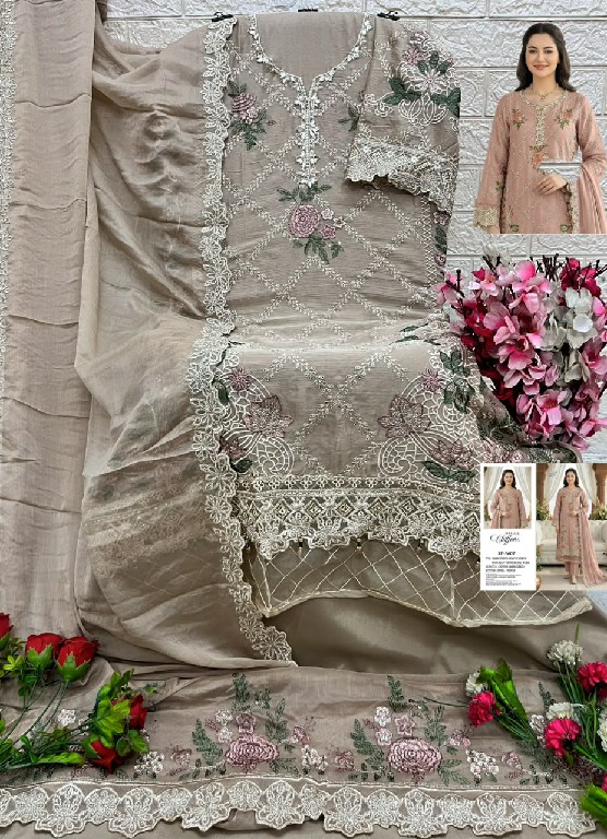SHREE FABS D.NO 5607 WHOLESALE HEAVY CHIFFON PAKISTANI HIT DESIGN UNSTITCH SALWAR SUITS EXPORTER