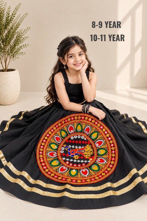 PAYAL CREATION D.NO SIYA-34 WHOLESALE READYMADE ROMAN SILK NAVRATRI SPECIAL CHANIYA CHOLI FOR KIDS ONLINE