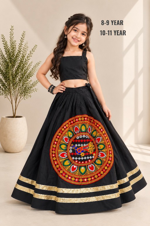 PAYAL CREATION D.NO SIYA-34 WHOLESALE READYMADE ROMAN SILK NAVRATRI SPECIAL CHANIYA CHOLI FOR KIDS ONLINE