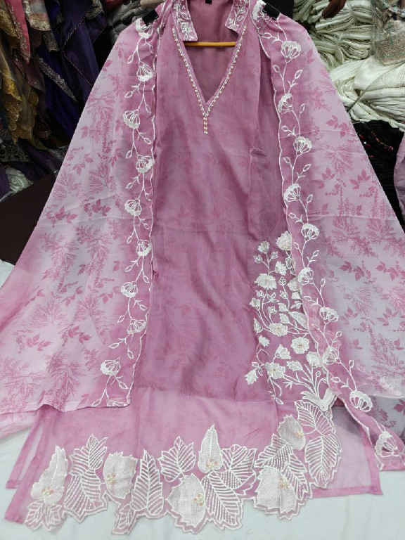 KHAS D.NO 164 WHOLESALE READYMADE TEBBY SILK WITH HAND WORK 3 PCS COMBO SET SUITS SUPPLIER