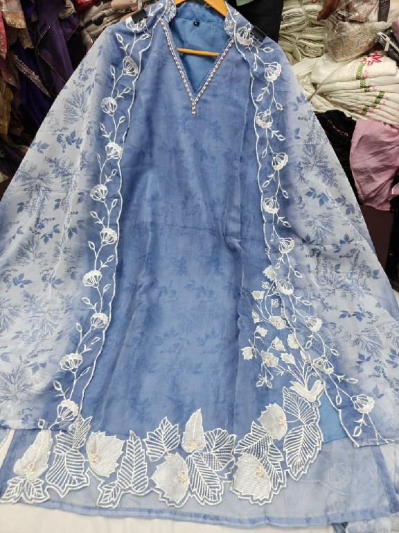 KHAS D.NO 164 WHOLESALE READYMADE TEBBY SILK WITH HAND WORK 3 PCS COMBO SET SUITS SUPPLIER