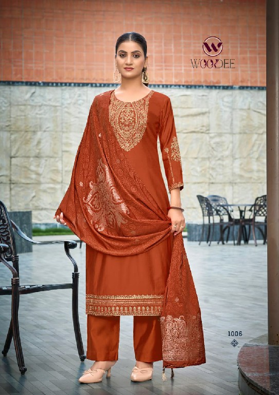 WOODEE VEDA VOL 2 WHOLESALE READYMADE HEAVY VISCOSE GADHWAL CLASSY FABULOUS 3 PCS SUITS EXPORTER