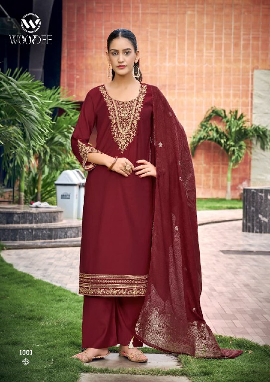 WOODEE VEDA VOL 2 WHOLESALE READYMADE HEAVY VISCOSE GADHWAL CLASSY FABULOUS 3 PCS SUITS EXPORTER