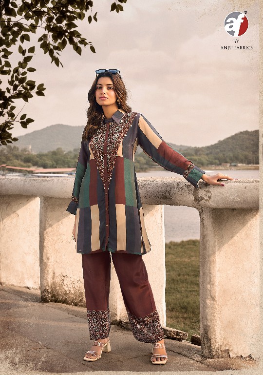 ANJU FAB FUSION VOL 6 WHOLESALE READYMADE NATURAL CREPE DESIGNER CORD SET FOR EXPORT