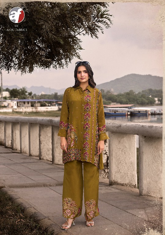ANJU FAB FUSION VOL 6 WHOLESALE READYMADE NATURAL CREPE DESIGNER CORD SET FOR EXPORT
