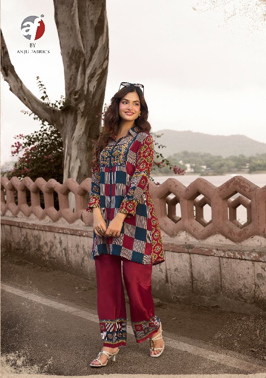 ANJU FAB FUSION VOL 6 WHOLESALE READYMADE NATURAL CREPE DESIGNER CORD SET FOR EXPORT