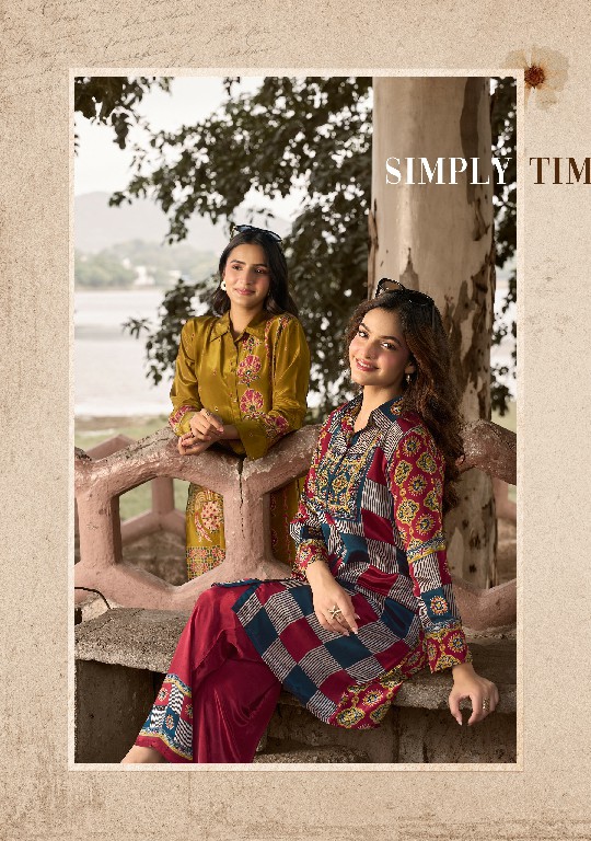 ANJU FAB FUSION VOL 6 WHOLESALE READYMADE NATURAL CREPE DESIGNER CORD SET FOR EXPORT