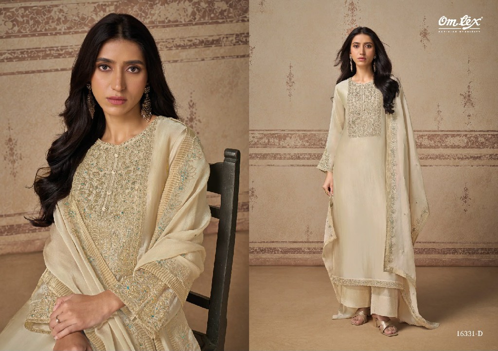 OMTEX ZELIA WHOLESALE SILK TOUCH EMBROIDERY WORK UNSTITCH SALWAR SUITS SUPPLIER