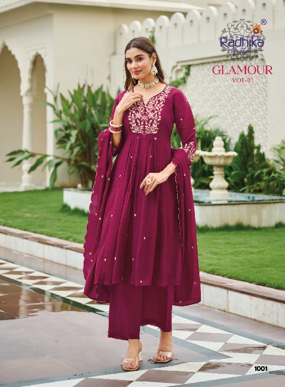 RADHIKA LIFESTYLE GLAMOUR VOL 1 WHOLESALE READYMADE MUL CHANDERI BIG SIZE PRETTY LOOK 3 PCS SUITS EXPORTER