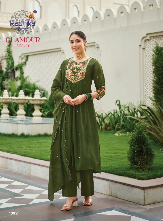 RADHIKA LIFESTYLE GLAMOUR VOL 1 WHOLESALE READYMADE MUL CHANDERI BIG SIZE PRETTY LOOK 3 PCS SUITS EXPORTER