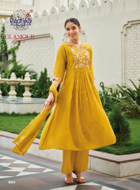 RADHIKA LIFESTYLE GLAMOUR VOL 1 WHOLESALE READYMADE MUL CHANDERI BIG SIZE PRETTY LOOK 3 PCS SUITS EXPORTER