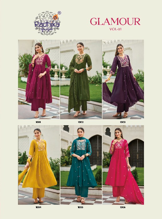 RADHIKA LIFESTYLE GLAMOUR VOL 1 WHOLESALE READYMADE MUL CHANDERI BIG SIZE PRETTY LOOK 3 PCS SUITS EXPORTER
