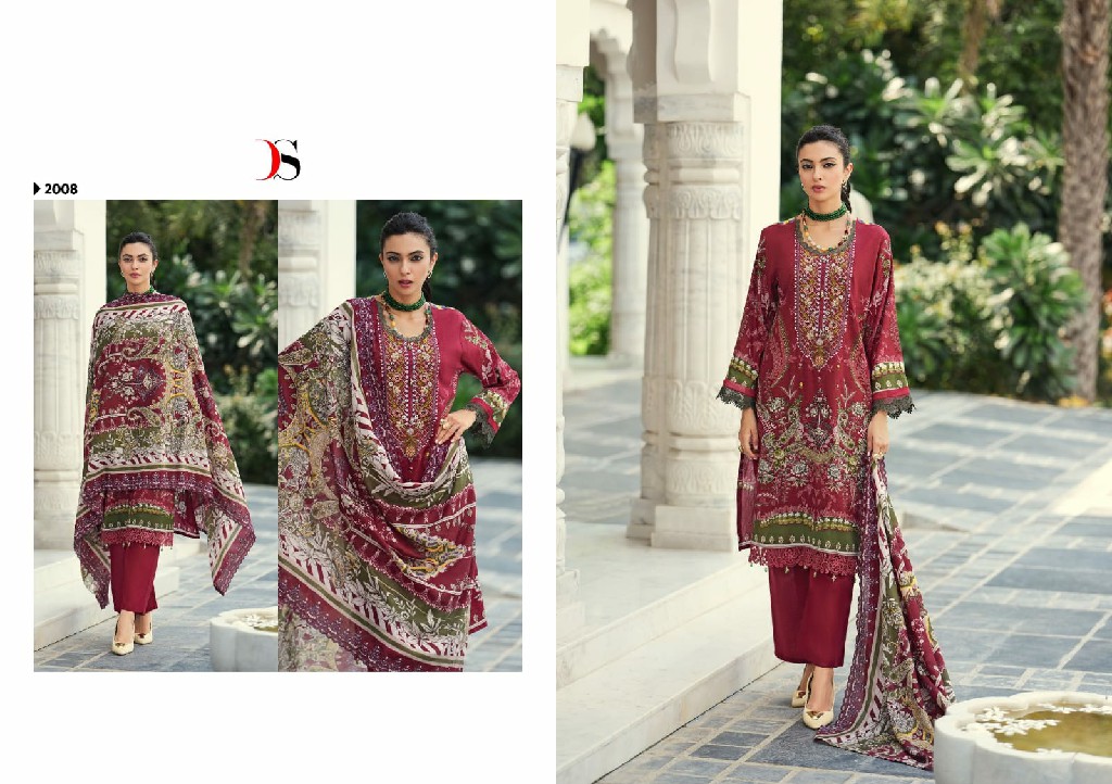 DEEPSY SUITS BIN SAEED MINI VOL 2 WHOLESALE LAWN COTTON WITH WORK CLASSIC LOOK UNSTITCH SALWAR KAMEEZ FOR EXPORT