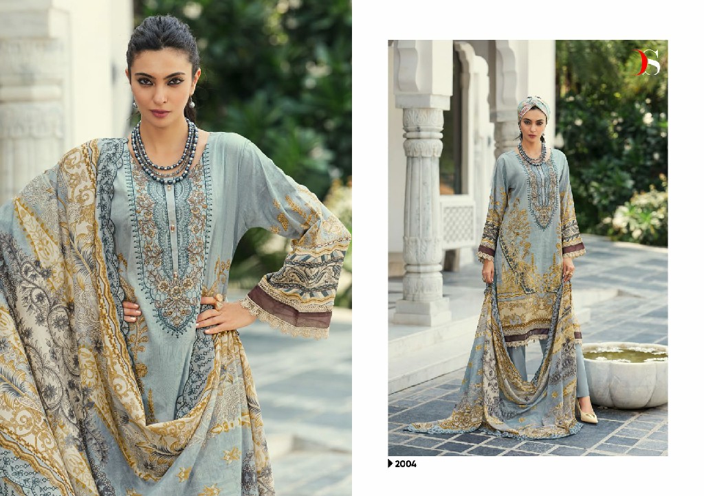 DEEPSY SUITS BIN SAEED MINI VOL 2 WHOLESALE LAWN COTTON WITH WORK CLASSIC LOOK UNSTITCH SALWAR KAMEEZ FOR EXPORT
