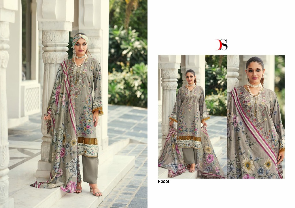 DEEPSY SUITS BIN SAEED MINI VOL 2 WHOLESALE LAWN COTTON WITH WORK CLASSIC LOOK UNSTITCH SALWAR KAMEEZ FOR EXPORT