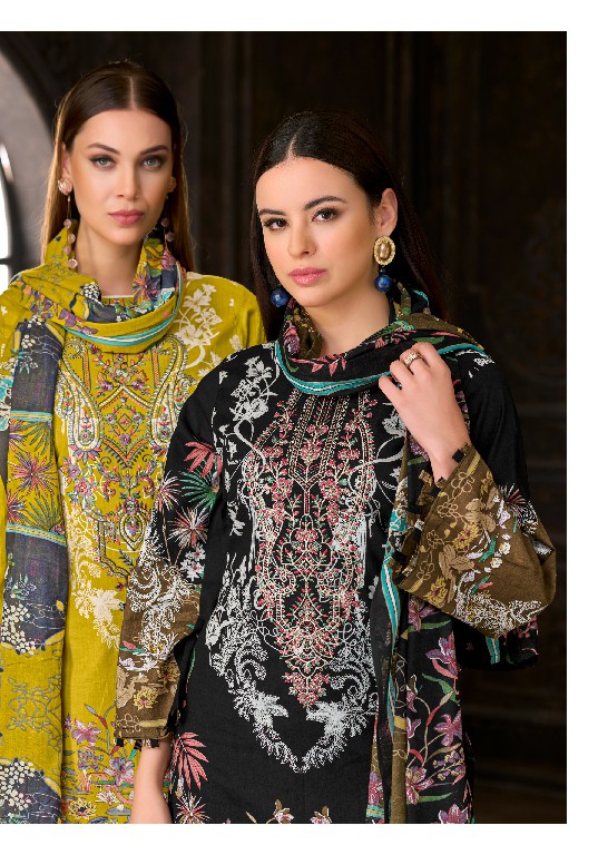 ALOK SUIT RIHAANA VOL 24 WHOLESALE CAMBRIC COTTON PAKISTANI PRINT WITH WORK UNSTITCH SALWAR SUITS SUPPLIER