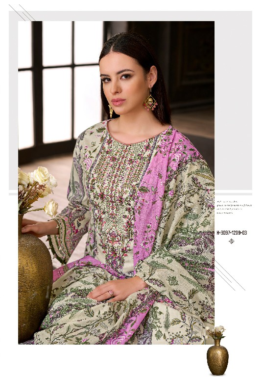 ALOK SUIT RIHAANA VOL 24 WHOLESALE CAMBRIC COTTON PAKISTANI PRINT WITH WORK UNSTITCH SALWAR SUITS SUPPLIER