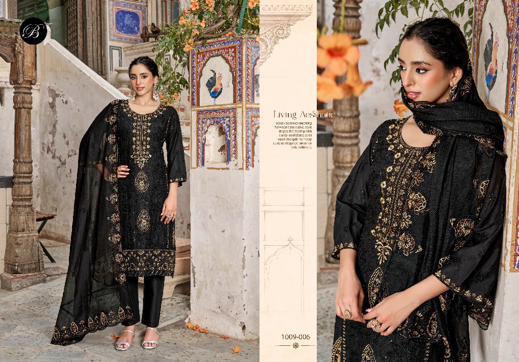 BELLIZA KHWAISH VOL 2 WHOLESALE PURE COTTON LAWN HEAVY KARACHI WORK UNSTITCH SALWAR SUITS EXPORTER
