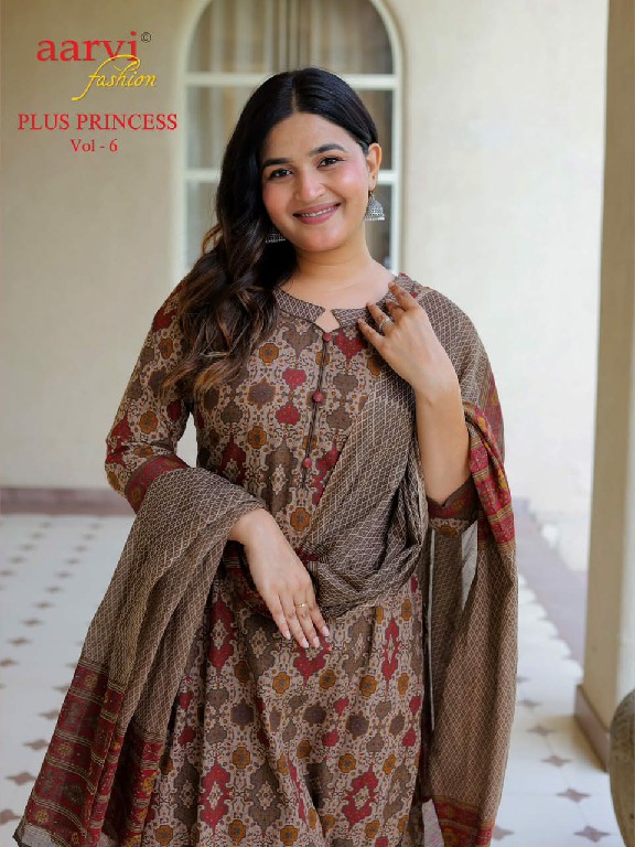 AARVI FASHION PLUS PRINCESS VOL 6 WHOLESALE READYMADE COTTON PRINTED BIG SIZE DAILY WEAR 3 PCS SUITS EXPORTER