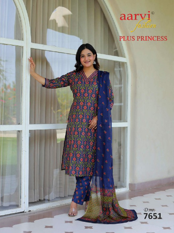 AARVI FASHION PLUS PRINCESS VOL 6 WHOLESALE READYMADE COTTON PRINTED BIG SIZE DAILY WEAR 3 PCS SUITS EXPORTER