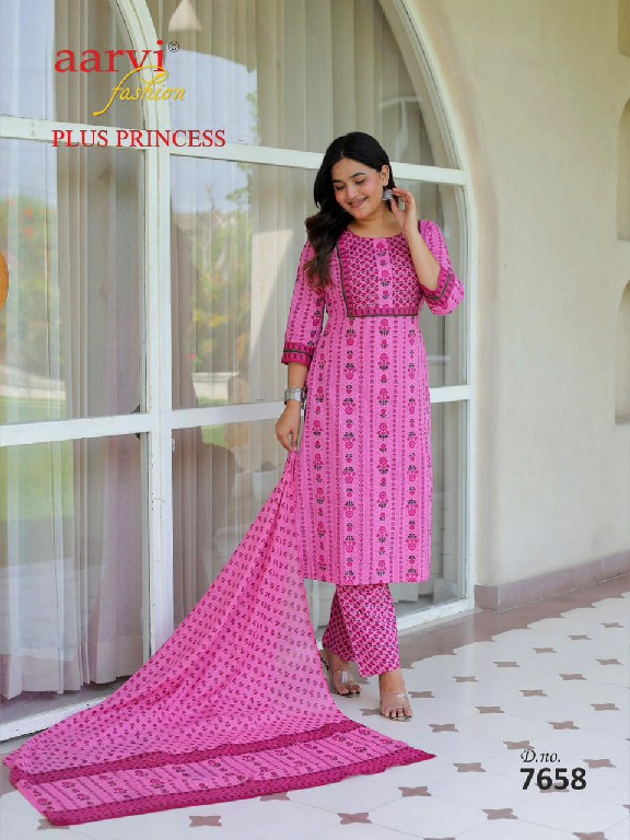 AARVI FASHION PLUS PRINCESS VOL 6 WHOLESALE READYMADE COTTON PRINTED BIG SIZE DAILY WEAR 3 PCS SUITS EXPORTER