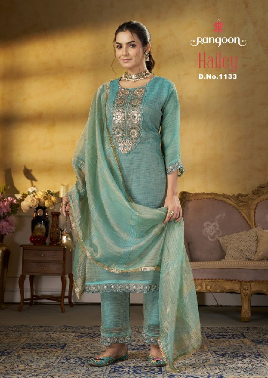 RANGOON HAILEY WHOLESALE READYMADE SALSA HEAVY WORK EXCLUSIVELY TRENDING 3 PCS SUITS SUPPLIER