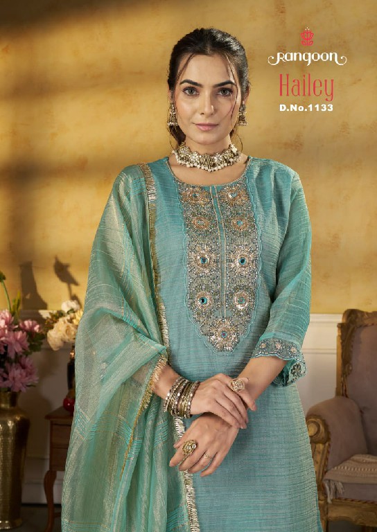 RANGOON HAILEY WHOLESALE READYMADE SALSA HEAVY WORK EXCLUSIVELY TRENDING 3 PCS SUITS SUPPLIER