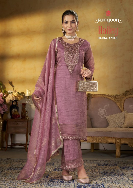 RANGOON HAILEY WHOLESALE READYMADE SALSA HEAVY WORK EXCLUSIVELY TRENDING 3 PCS SUITS SUPPLIER