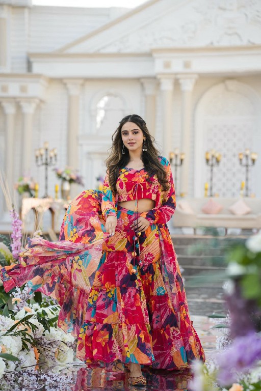 PURPLE CREATION CLORA VOL 1 WHOLESALE READYMADE AIR TEX CHINON BIG SIZE STYLISH INDO WESTERN DRESS FOR WOMEN ONLINE