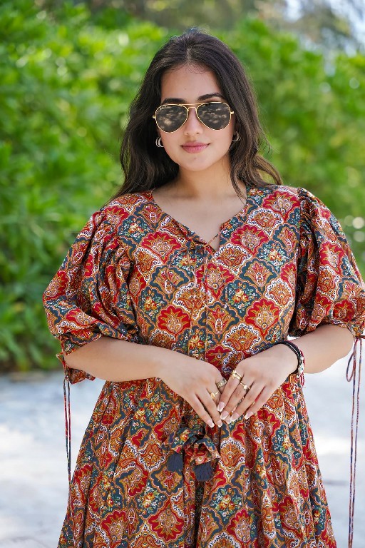PURPLE CREATION CLORA VOL 2 WHOLESALE READYMADE HEAVY RAYON BIG SIZE FULL FLAIR ONE PEACE DRESS FOR WOMEN SUPPLIER