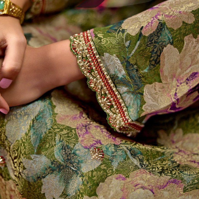 KIMORA SOHNI GULAAB WHOLESALE PURE KANJIVARAM WEAVING FESTIVE LOOK UNSTITCH SALWAR SUITS FOR EXPORT