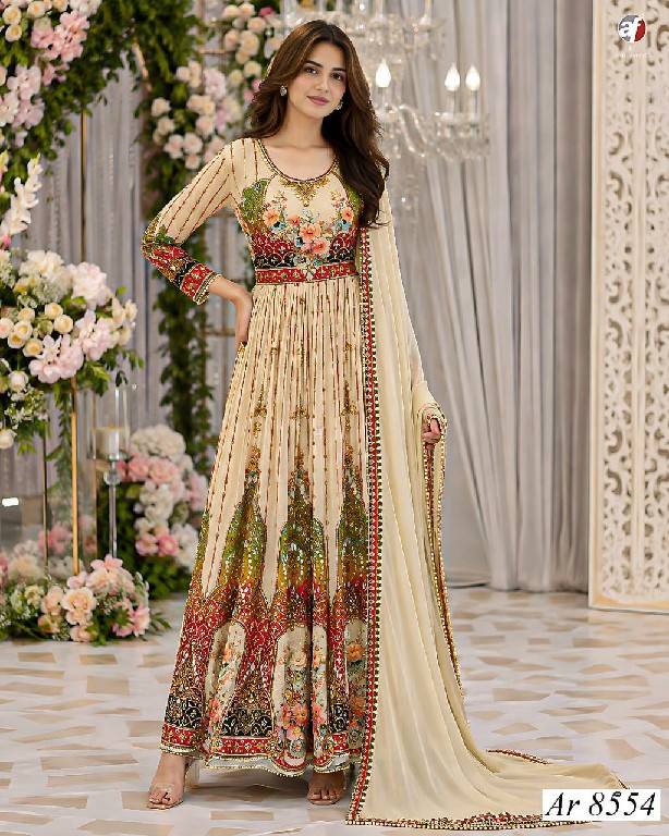 ANJU FAB D.NO AR 8543-8546-8547-8554 WHOLESALE READYMADE PURE CHINON CHIFFON BIG SIZE DESIGNER ANARKALI GOWN WITH DUPATTA COMBO FOR WOMEN ONLINE