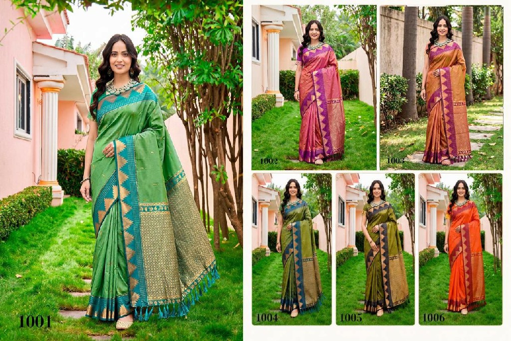 BUNAWAT LICHI SILK WHOLESALE SILK FESTIVE WEAR INDIAN SAREES FOR WOMEN EXPORTER